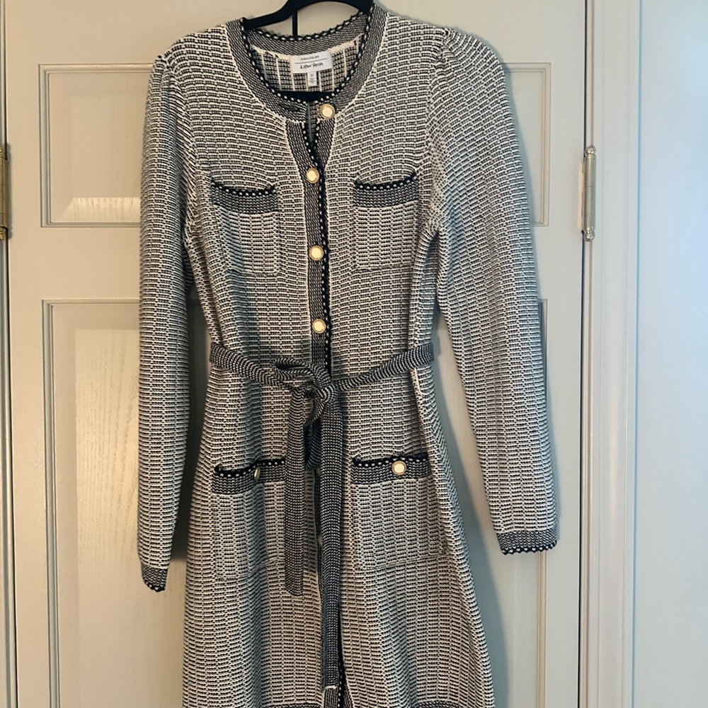 & Other Stories Black and White Knit Dress